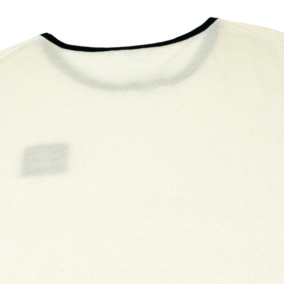 CHANEL Vintage 06C CC Mark Logo Knit Top #42 Pocket Pullover Cream [105386] - Picture 10 of 12